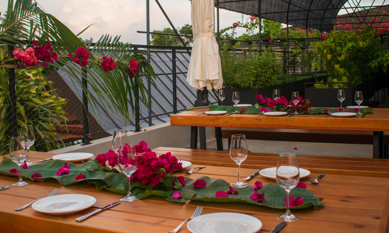 Private Set Up by the spice garden