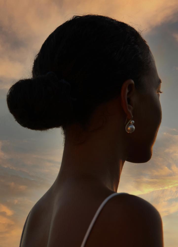 Woman looking away from the camera